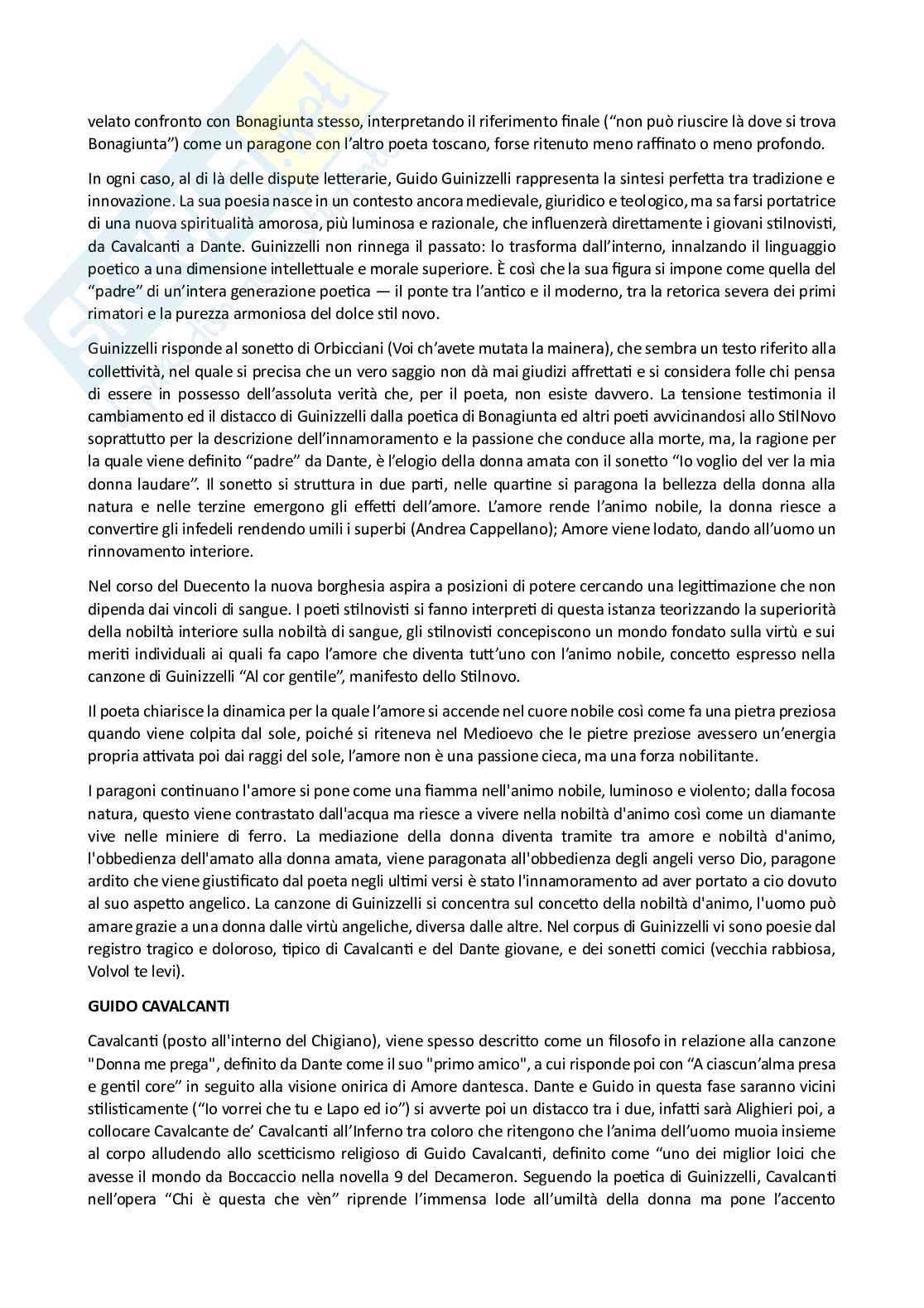 Riassunto esame Letteratura italiana 1 , Prof. Perrone Capano Carla, libro consigliato Letteratura italiana. Manuale per studi universitari. Vol. 1: Dalle origini a metà Cinquecento, Alfano Pag. 11
