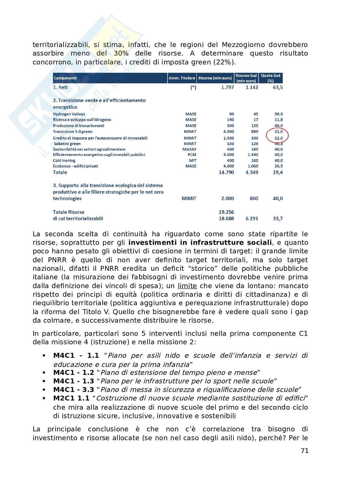 Appunti di lezione Economia regionale Pag. 71