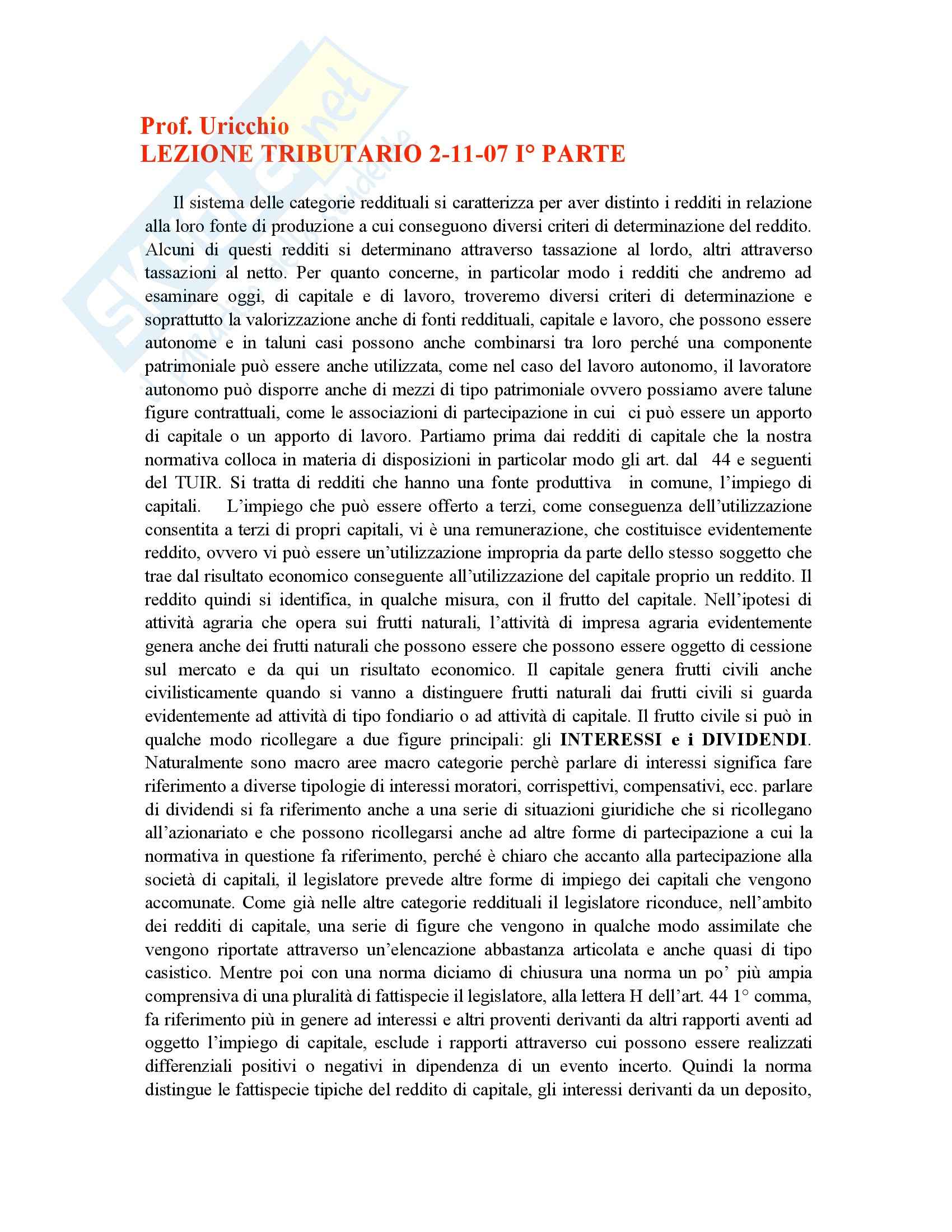 Diritto tributario - nozioni generali Pag. 1
