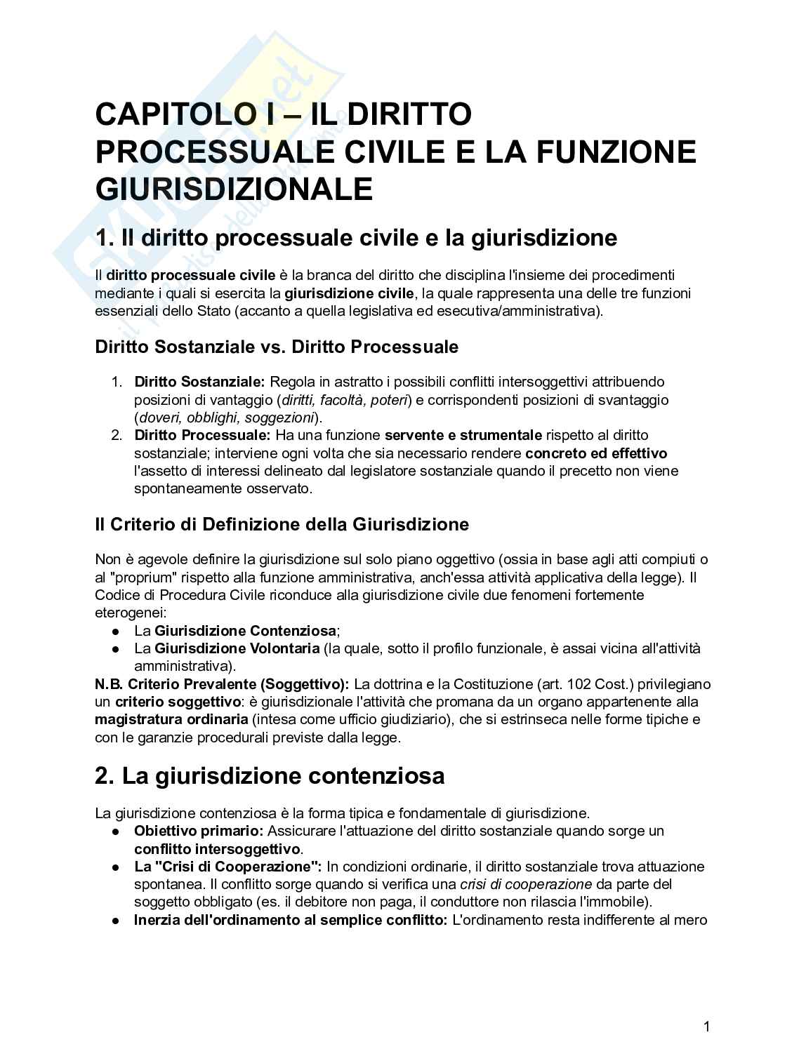 Riassunto esame Diritto processuale civile, Prof. De Santis Francesco, libro consigliato Diritto processuale civile , Balena  Pag. 1