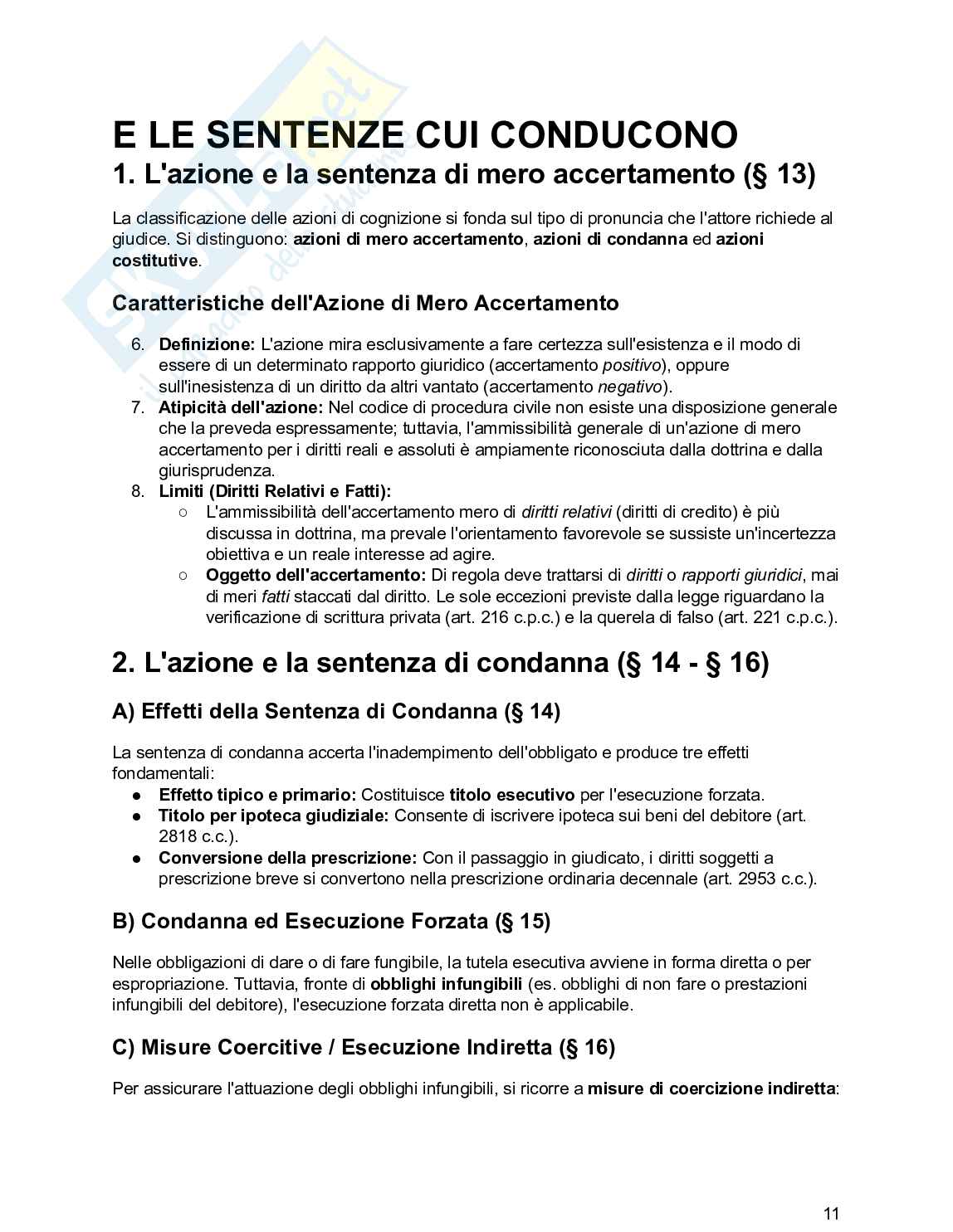 Riassunto esame Diritto processuale civile, Prof. De Santis Francesco, libro consigliato Diritto processuale civile , Balena  Pag. 11