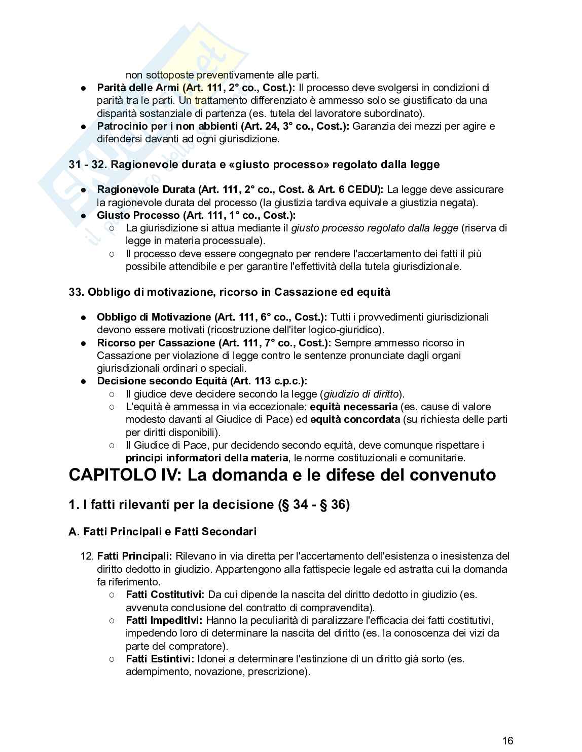 Riassunto esame Diritto processuale civile, Prof. De Santis Francesco, libro consigliato Diritto processuale civile , Balena  Pag. 16