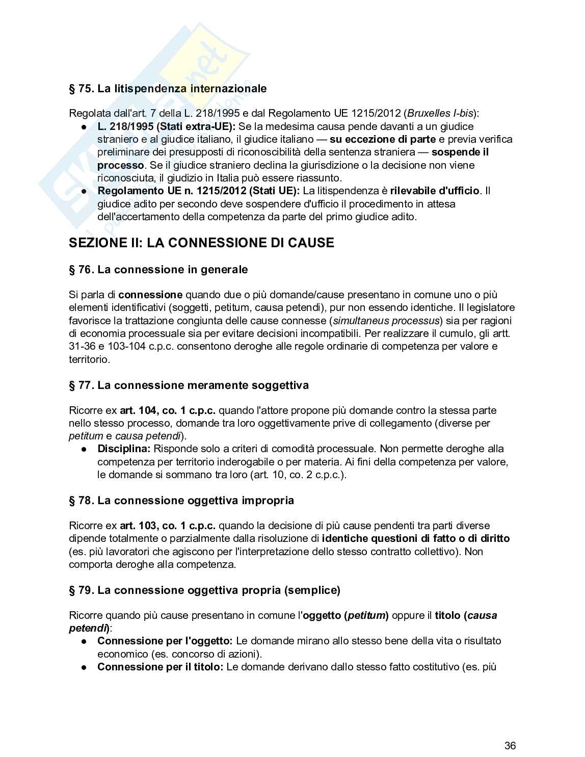 Riassunto esame Diritto processuale civile, Prof. De Santis Francesco, libro consigliato Diritto processuale civile , Balena  Pag. 36