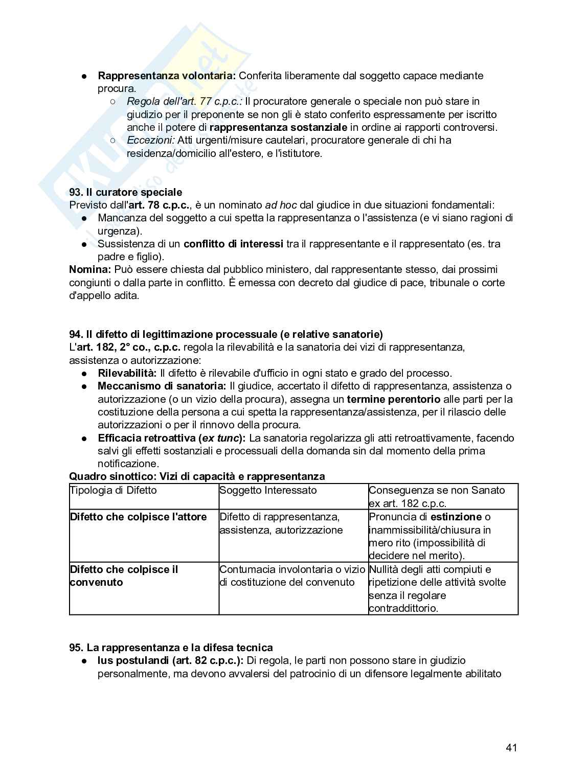 Riassunto esame Diritto processuale civile, Prof. De Santis Francesco, libro consigliato Diritto processuale civile , Balena  Pag. 41