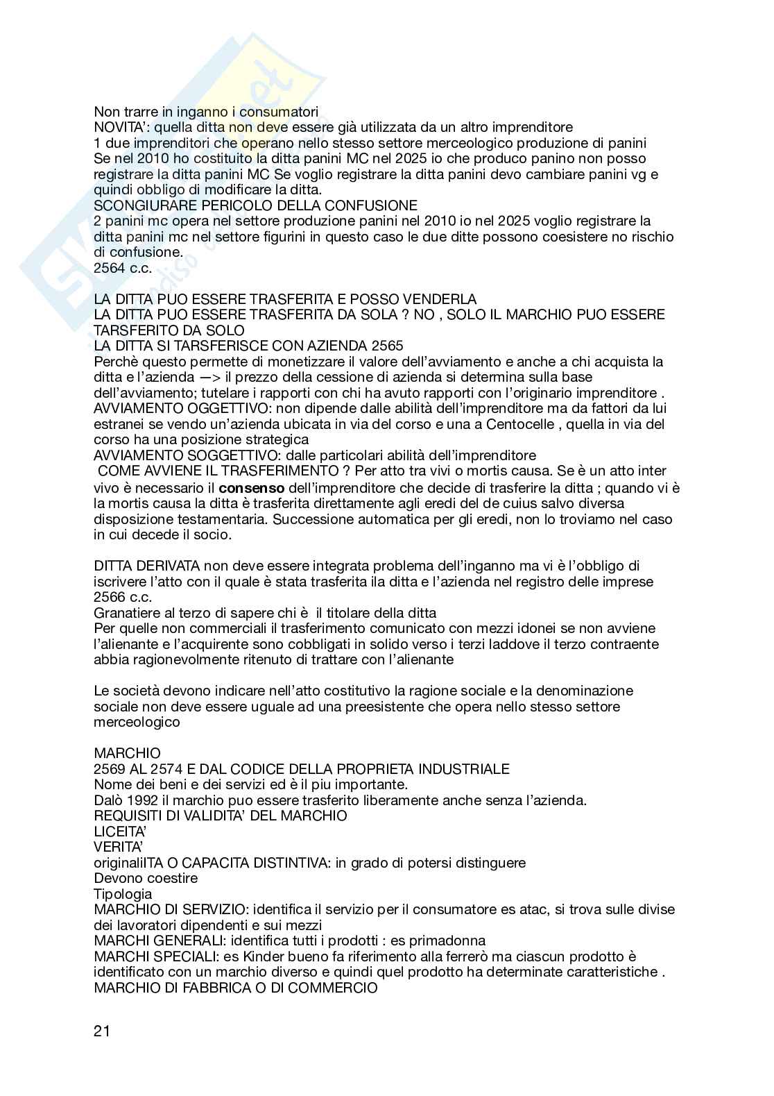 Diritto commerciale Pag. 21