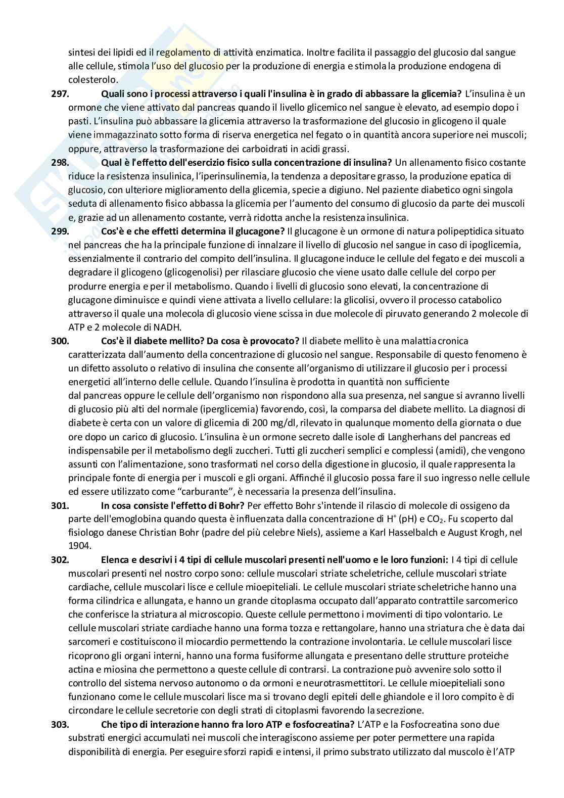 Set Domande Paniere Risposte Aperte Fondamenti di Biologia e Biochimica Pag. 41