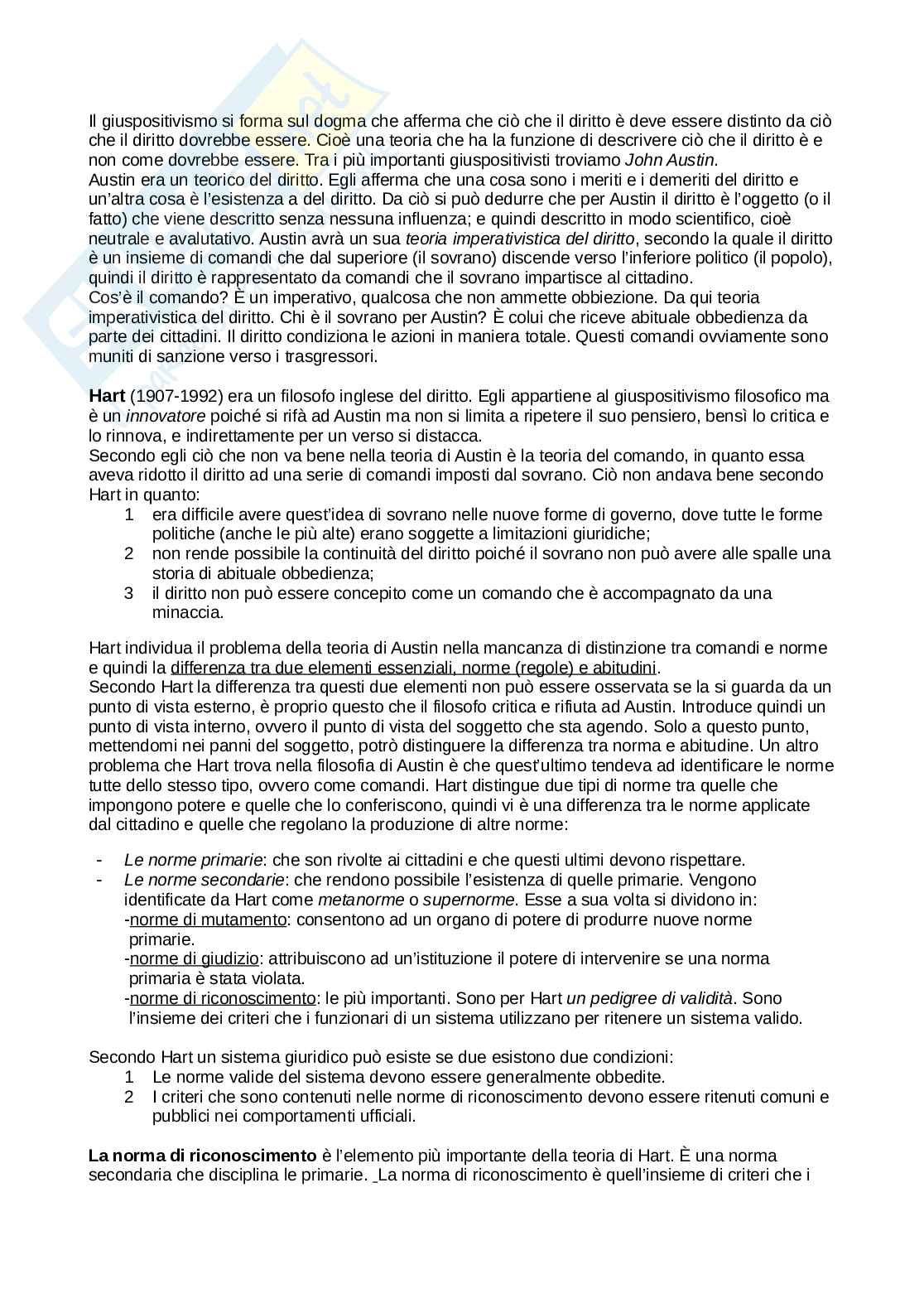 Positivismo e Hart Pag. 1