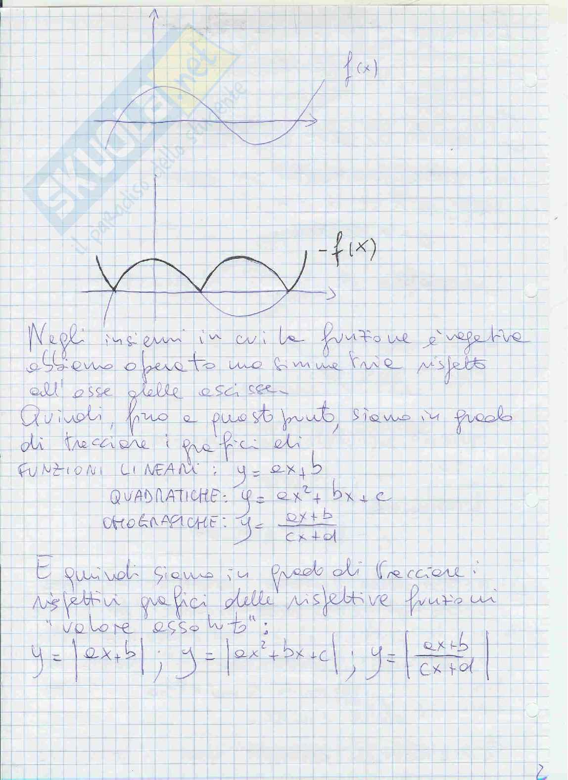 Equazioni e disequazioni. Equazioni e disequazioni con il valore assoluto Pag. 2