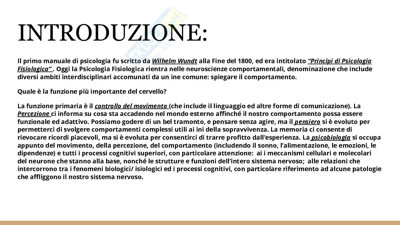 Psicologia fisiologica  Pag. 2