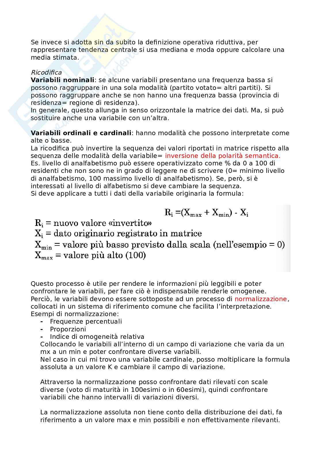 Statistica e dinamiche di popolazione Pag. 16