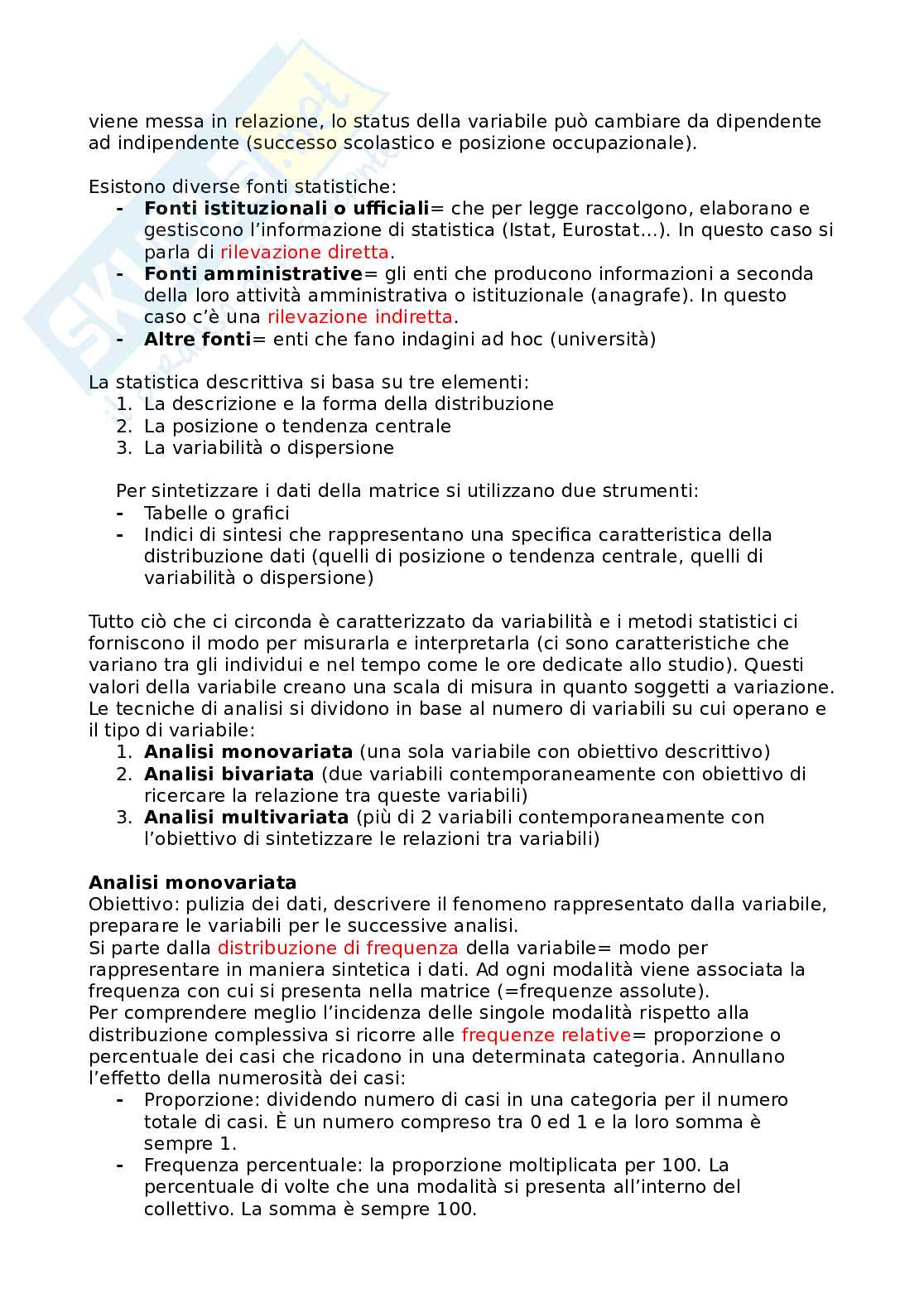 Statistica e dinamiche di popolazione Pag. 6