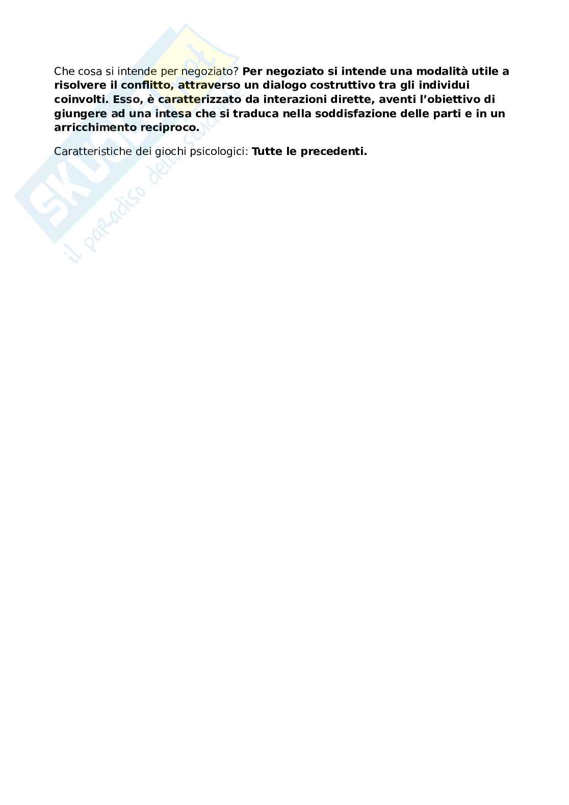 Paniere Teorie e tecniche nella gestione delle risorse umane, aggiornato e completo. In ordine Pag. 2