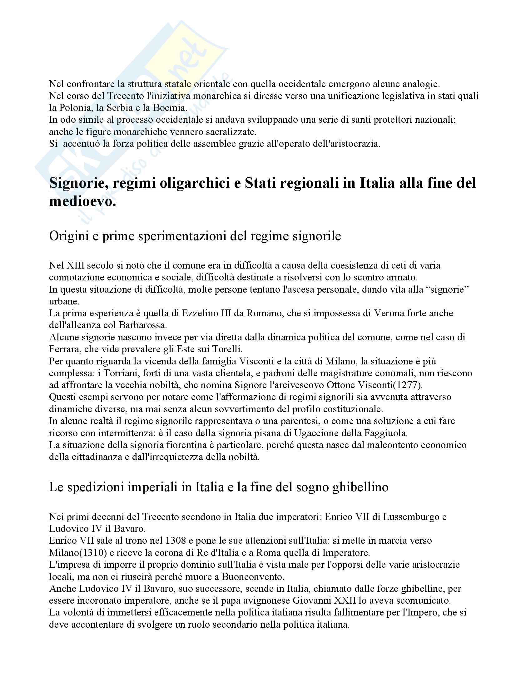 Riassunto esame Storia Medievale, Docente Andrea Zorzi Università degli studi di Firenze Pag. 41