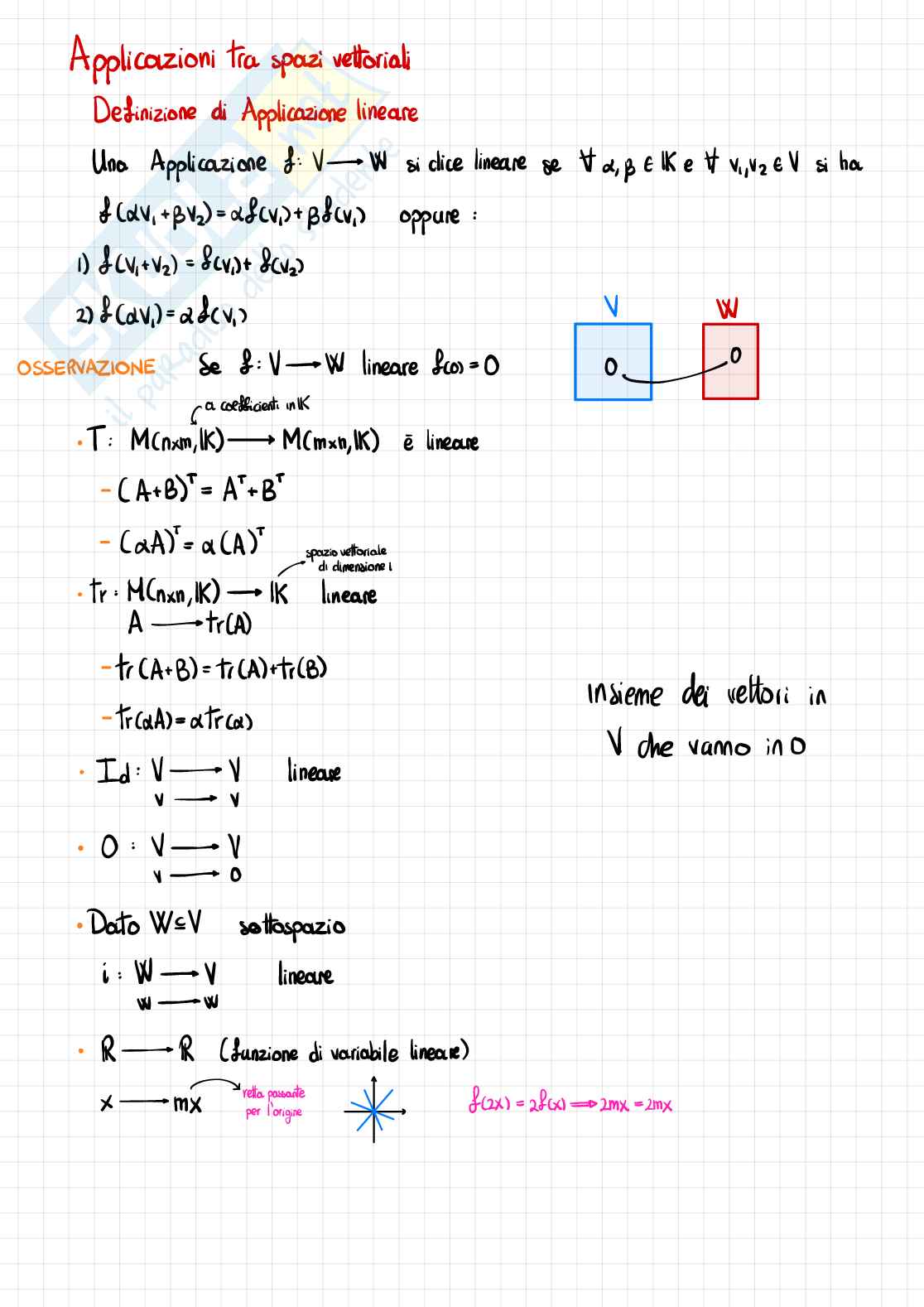 Applicazioni lineari Pag. 1