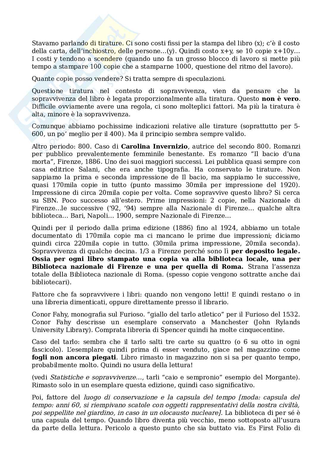 Appunti per l'esame di Storia del libro Pag. 46
