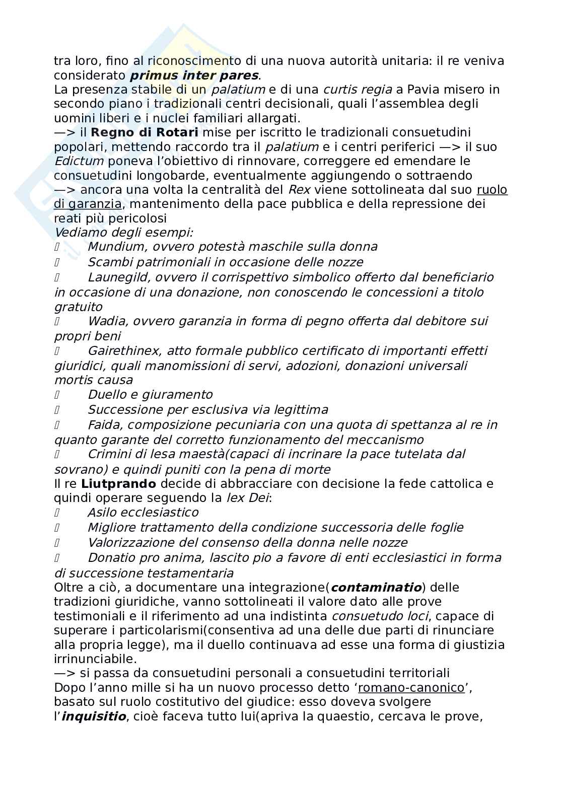Riassunto esame Storia del Diritto Medievale e Moderno, Prof. Alvazzi del Frate Paolo, libro consigliato Tempi del diritto. Età medievale, moderna, contemporanea, Tavilla Pag. 6