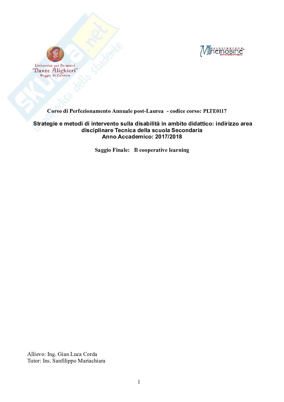 Cooperative learning Pag. 1