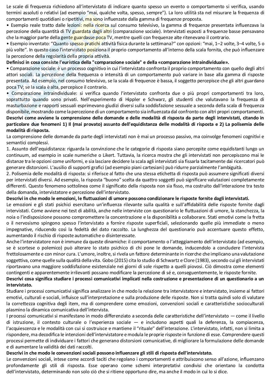 Teorie e tecniche dell'intervista e del questionario - Domande aperte Pag. 16