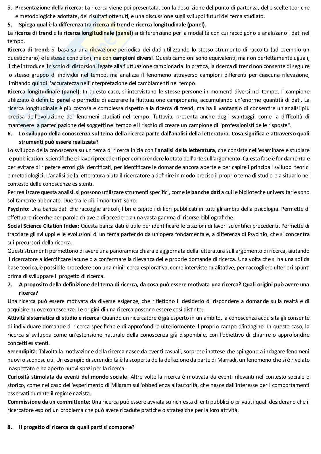 Teorie e tecniche dell'intervista e del questionario - Domande aperte Pag. 2