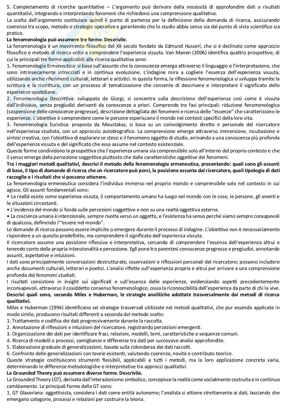 Teorie e tecniche dell'intervista e del questionario - Domande aperte Pag. 21