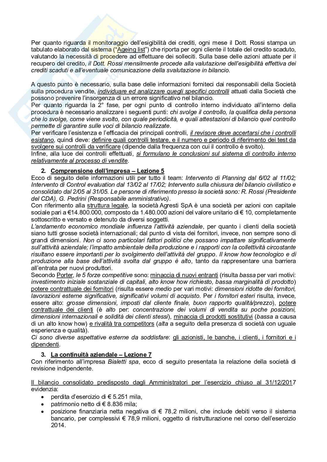 Esercizi Audit e governance Pag. 2