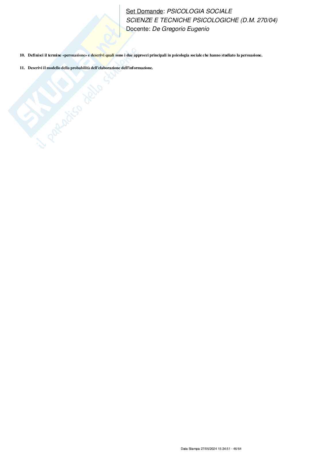 Paniere nuovo (2024) di Psicologia sociale Pag. 46