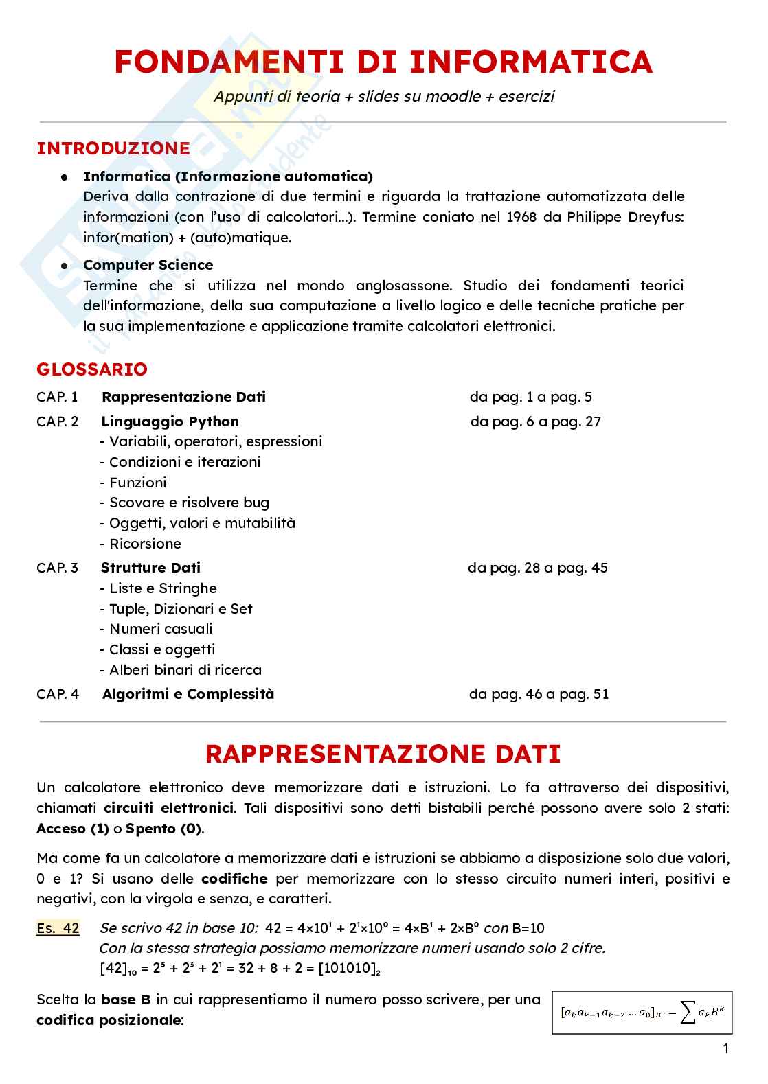 Appunti di Informatica Pag. 1