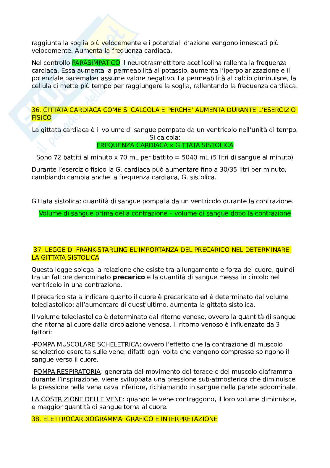 Fisiologia cuore reni e polmoni Pag. 11
