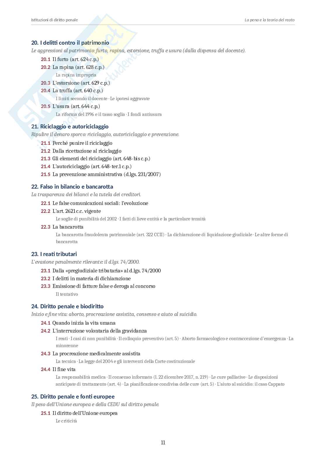 Istituzioni di diritto penale  Pag. 11