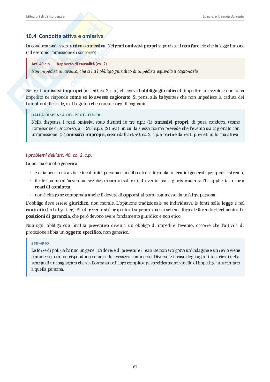 Istituzioni di diritto penale  Pag. 61