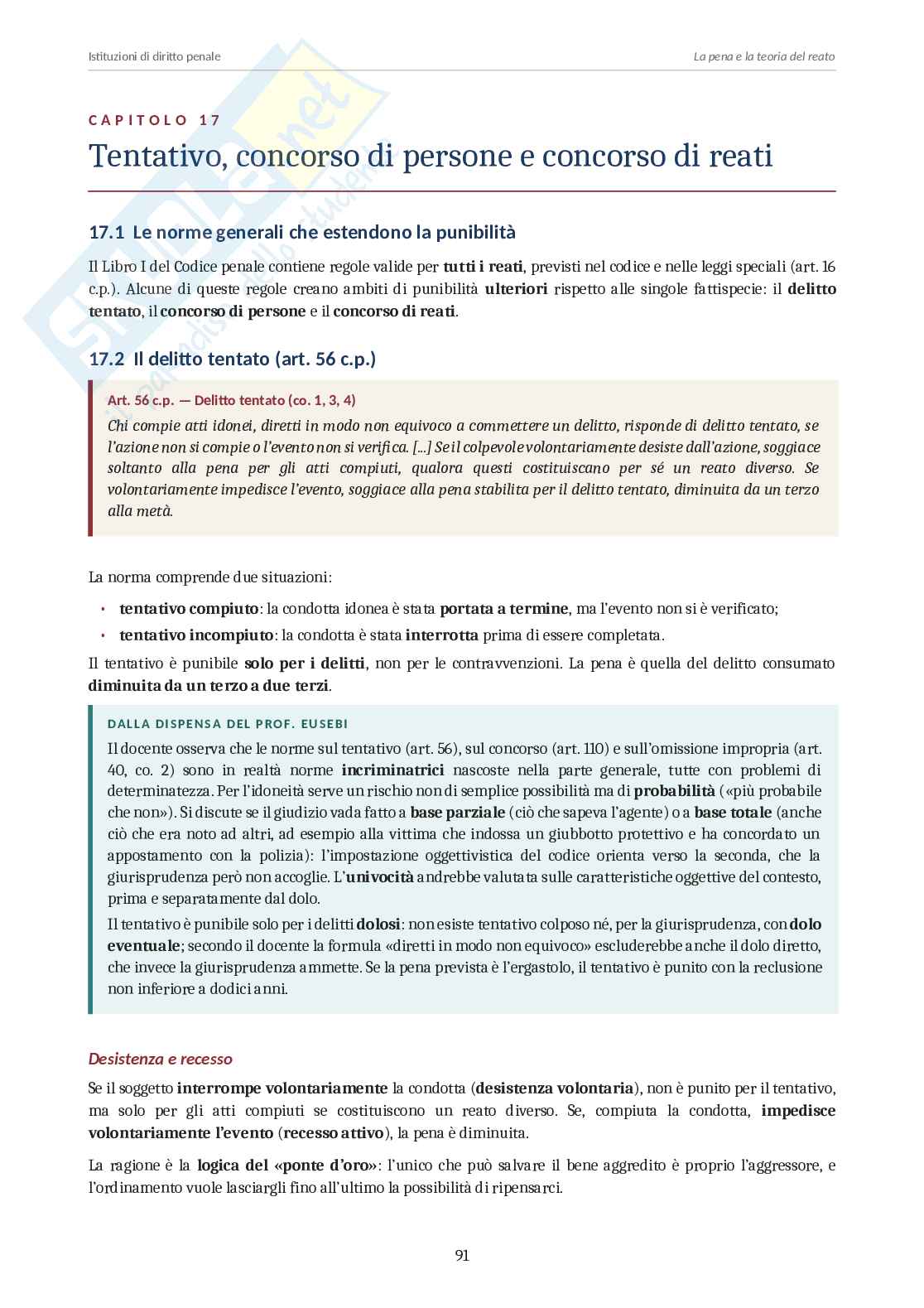 Istituzioni di diritto penale  Pag. 91