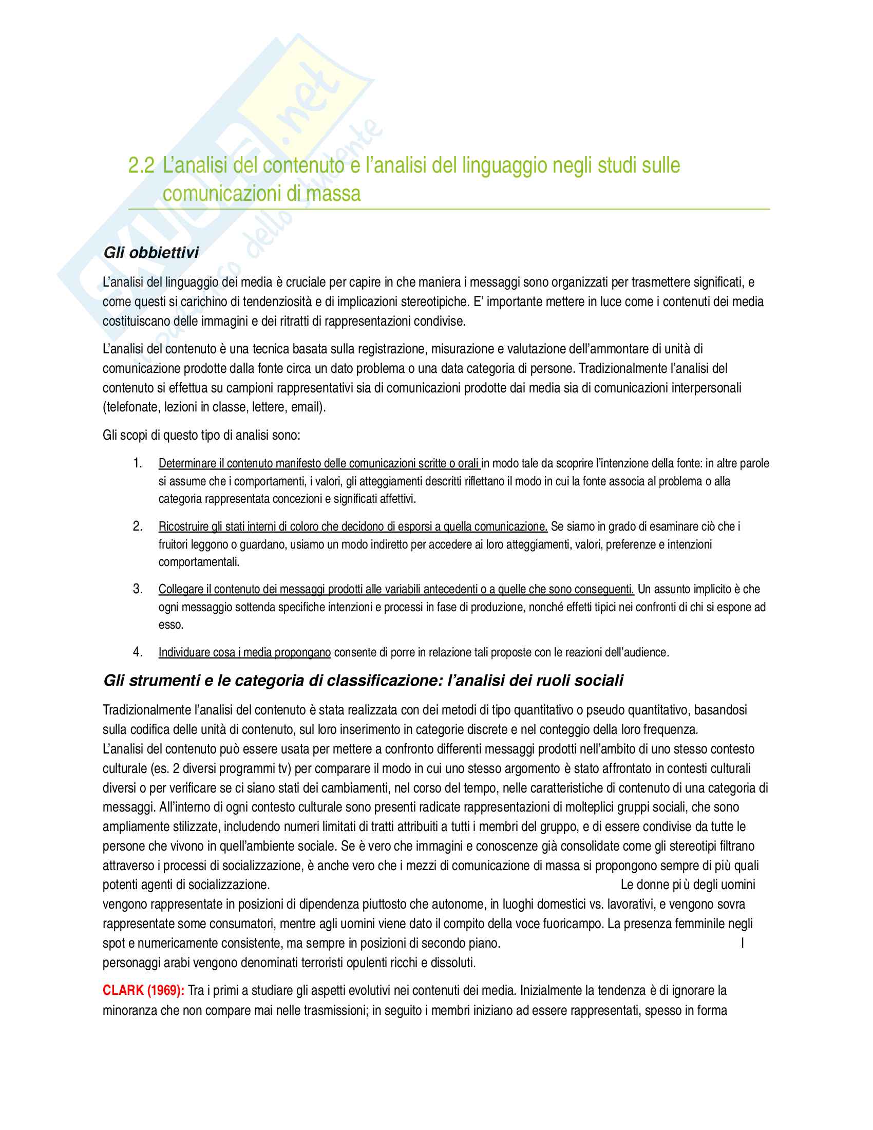 Riassunto esame psicologia della comunicazione audiovisiva, docente Russo, libro consigliato La trasmissione dei pensieri, Arcuri, Castelli Pag. 11
