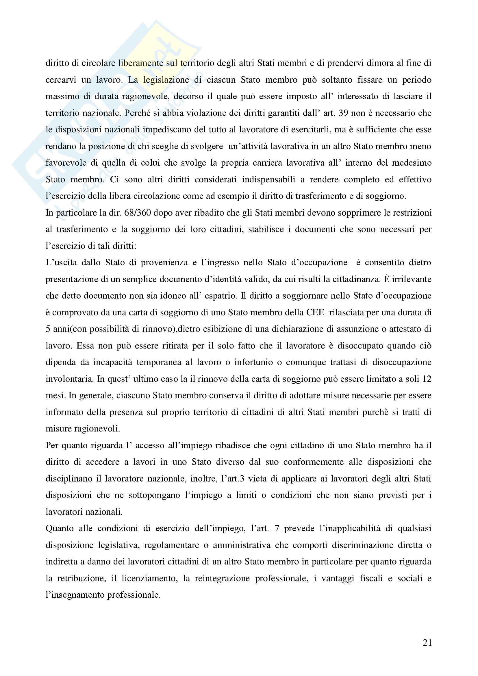 Mercato unico europeo Pag. 21