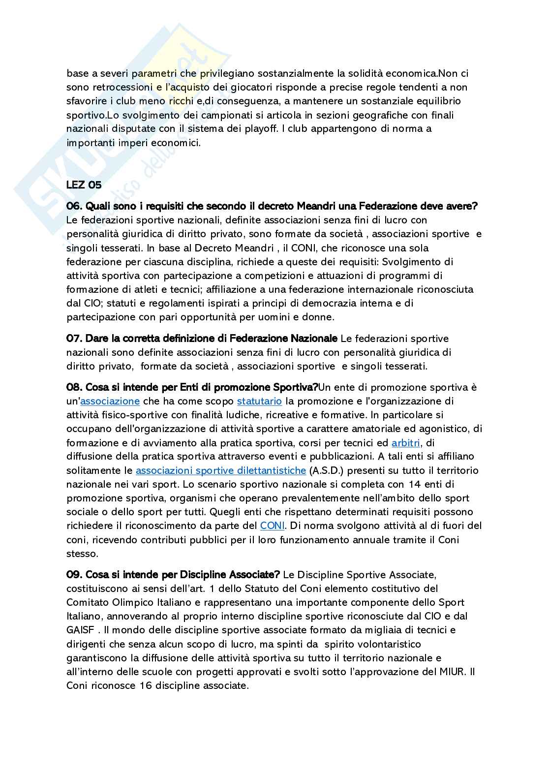 Paniere Economia delle imprese sportive (2026) - Risposte aperte corrette  Pag. 6