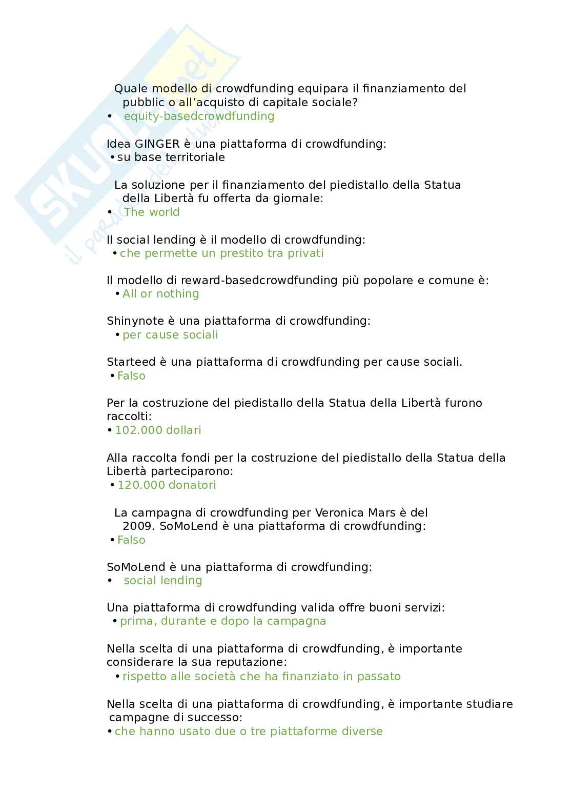 Nuovo EIPASS Teacher - Modulo 6: Crowdfunding Insights and Considerations. Aggiornato e completo. In ordine Pag. 11