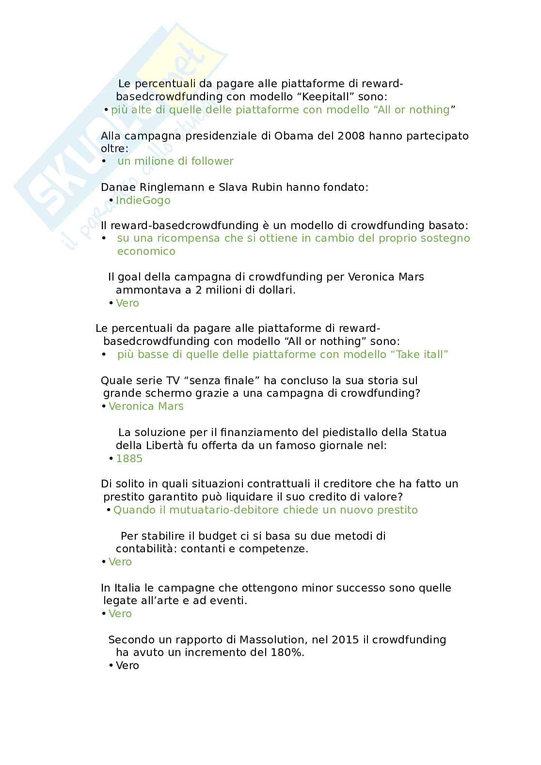 Nuovo EIPASS Teacher - Modulo 6: Crowdfunding Insights and Considerations. Aggiornato e completo. In ordine Pag. 16