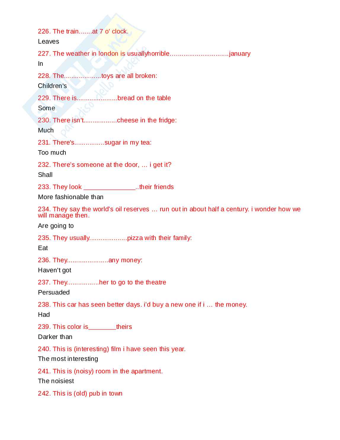Paniere lingua inglese – quiz con risposte corrette | esame scienze motorie Pag. 16