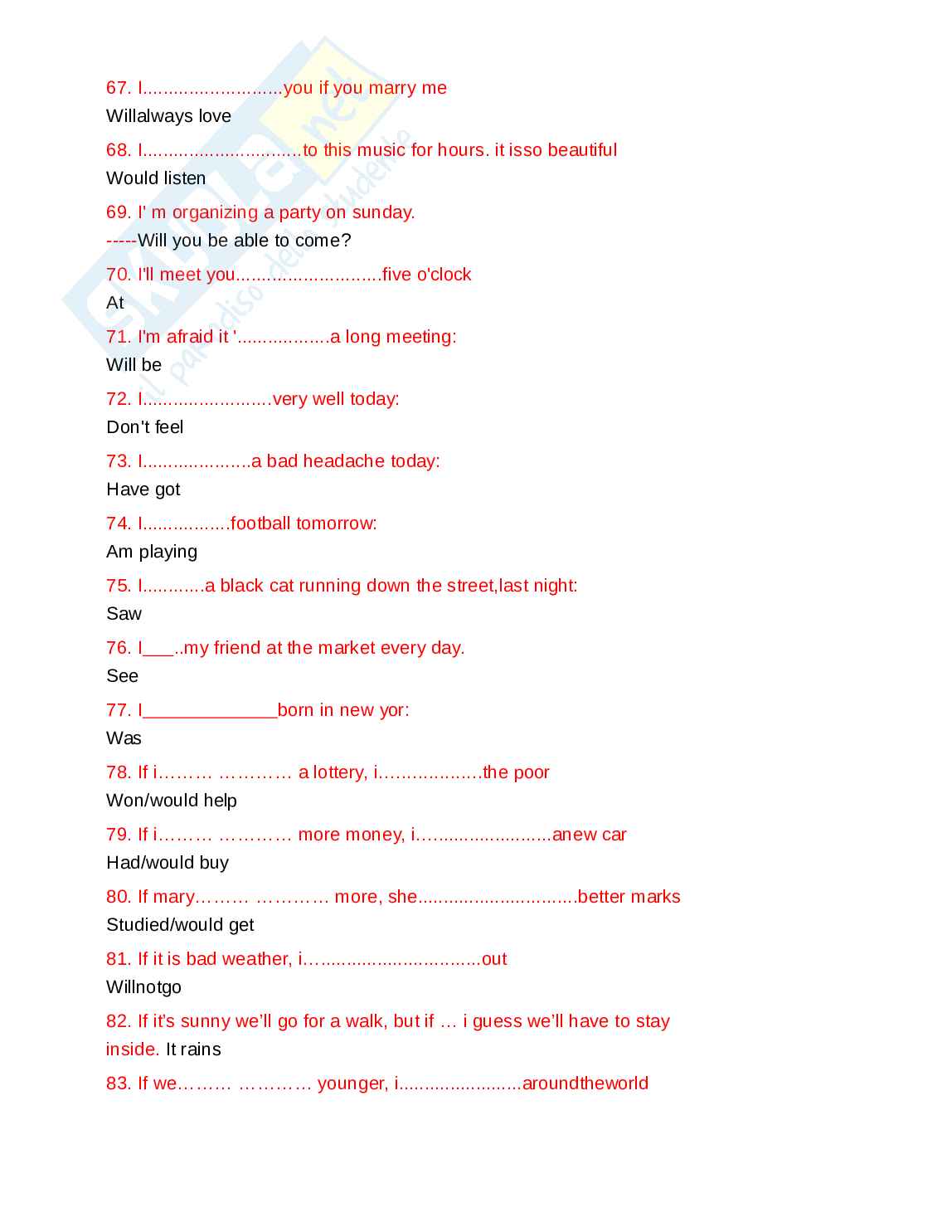 Paniere lingua inglese – quiz con risposte corrette | esame scienze motorie Pag. 6