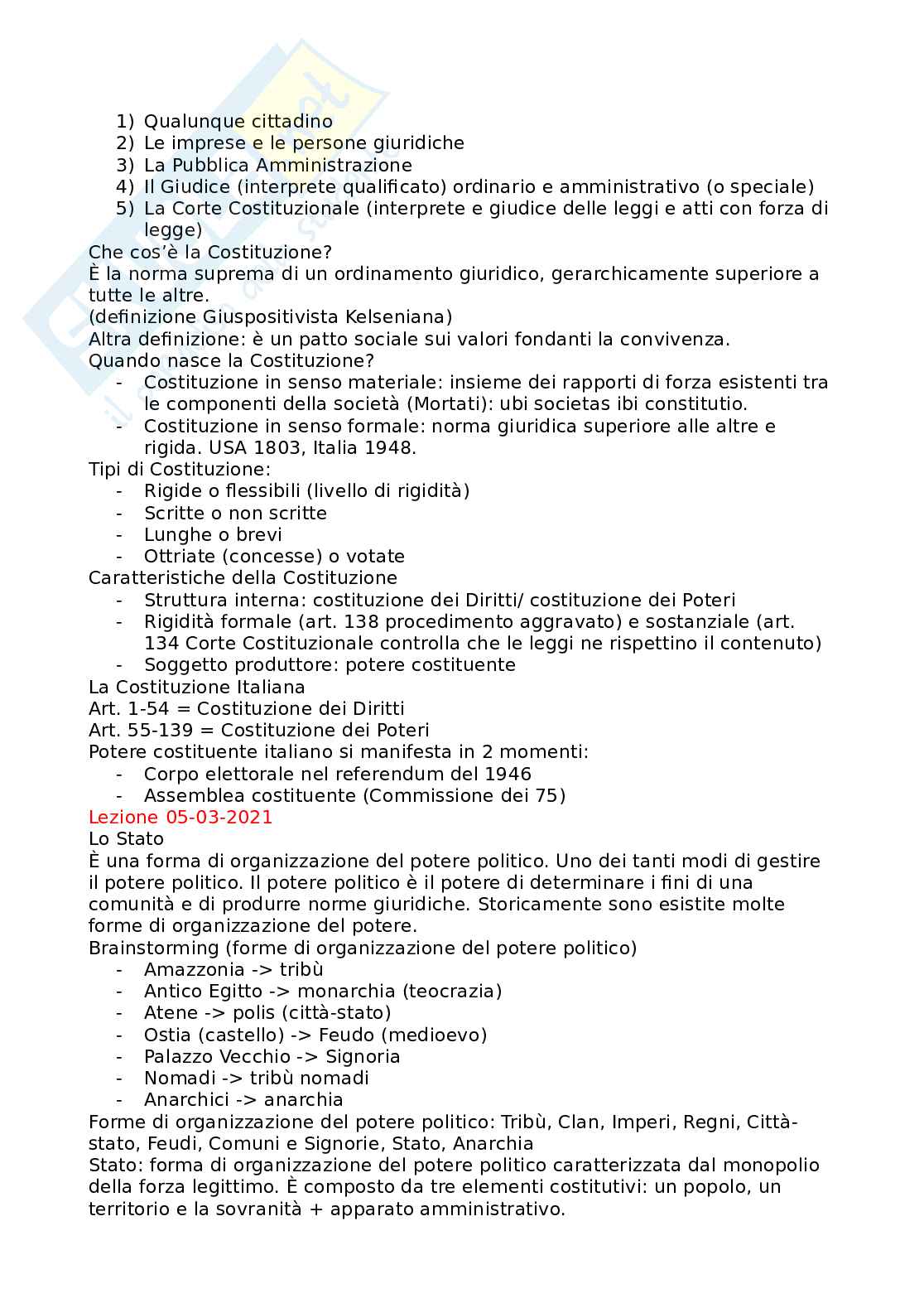 Riassunto esame Diritto costituzionale , Prof. Ruggiu Ilenia, libro consigliato Diritto costituzionale, Bin Pag. 6