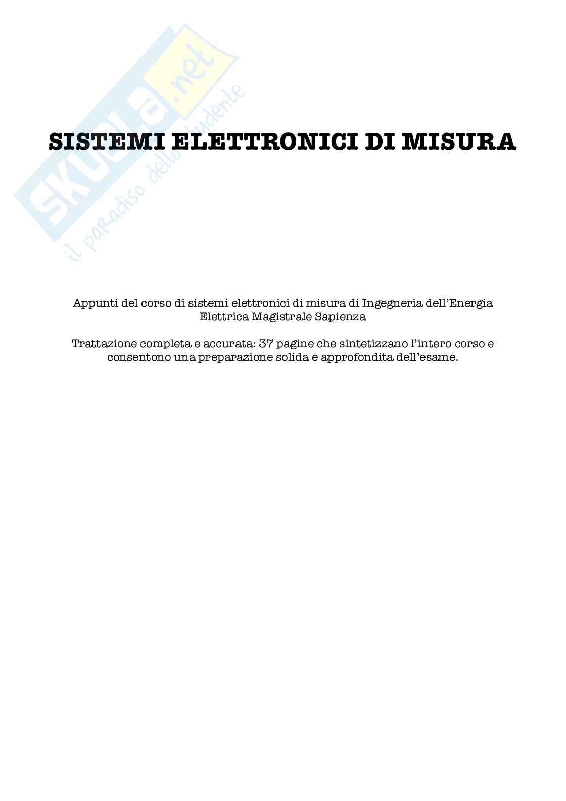 Sistemi elettronici di misura - Parte 1 Pag. 1
