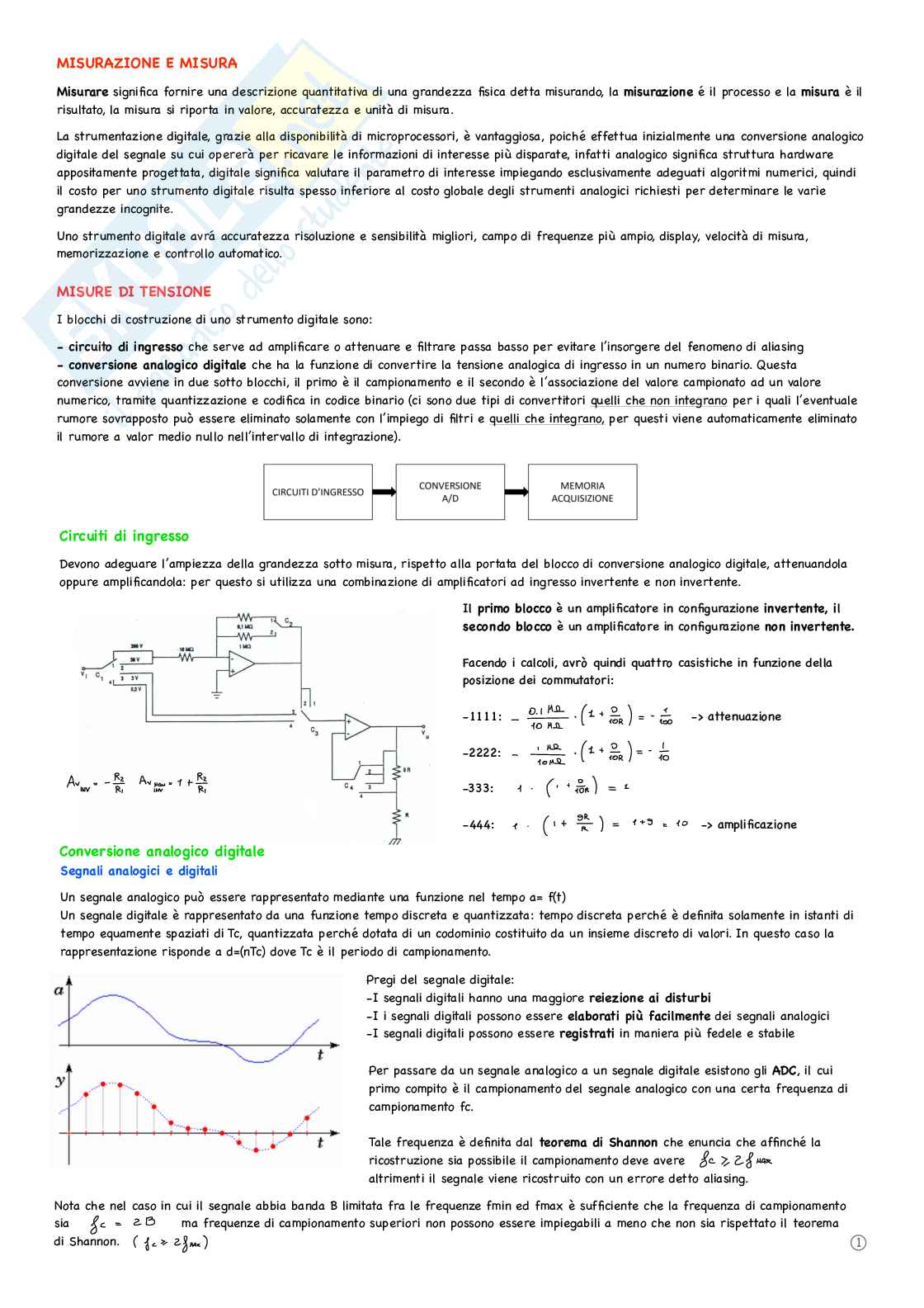 Sistemi elettronici di misura - Parte 1 Pag. 2