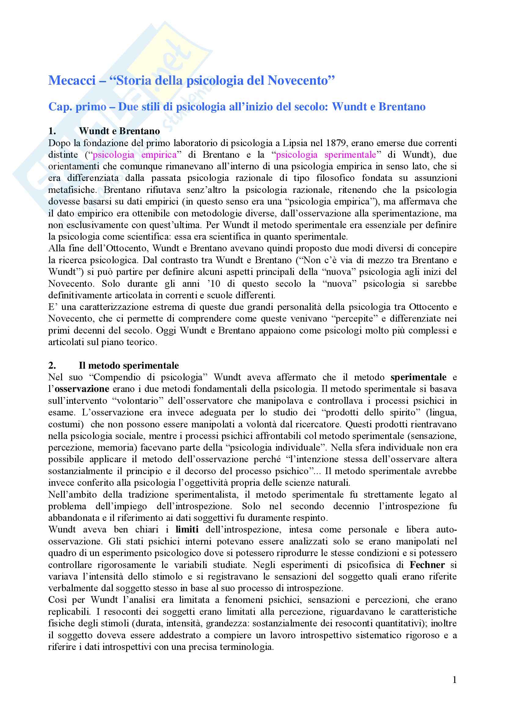 Storia della psicologia Pag. 1