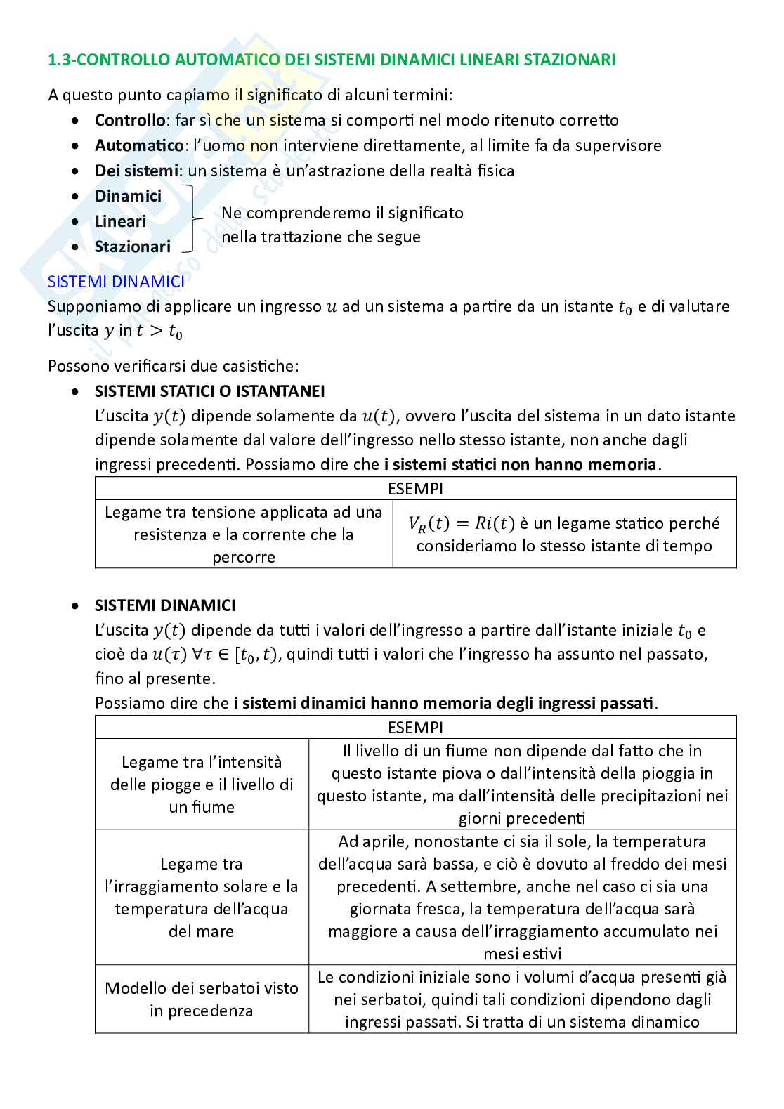 Controlli automatici, parte 1 - Introduzione su sistemi e modelli Pag. 11