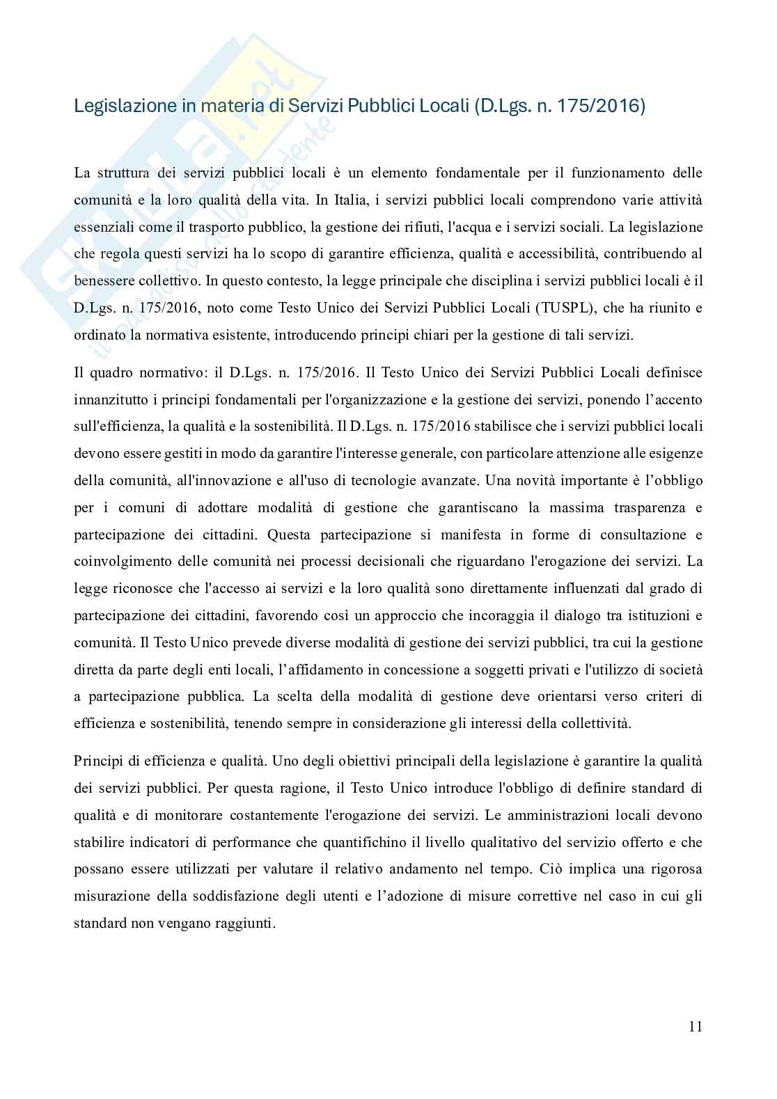 Appunti Diritto amministrativo per Concorso Pubblico per Dirigente Amministrativo e Istruttore direttivo amministrativo nella Pubblica Amministrazione Enti Locali Pag. 11