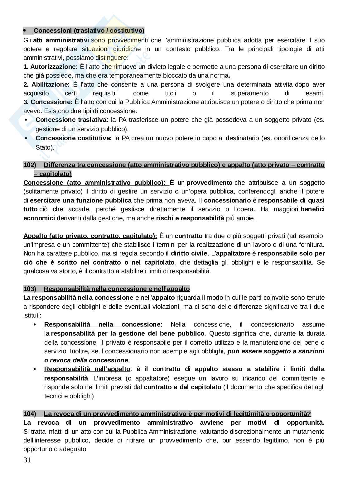 Diritto pubblico dell'economia - possibili domande esame con risposte  Pag. 31