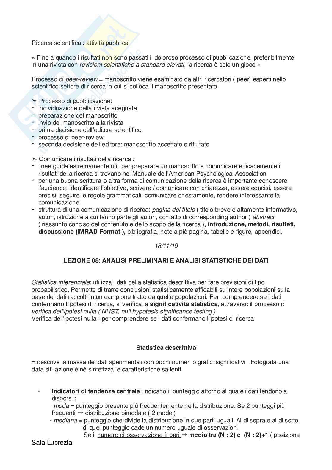 Appunti di Metodologia della ricerca psicologica   Pag. 36