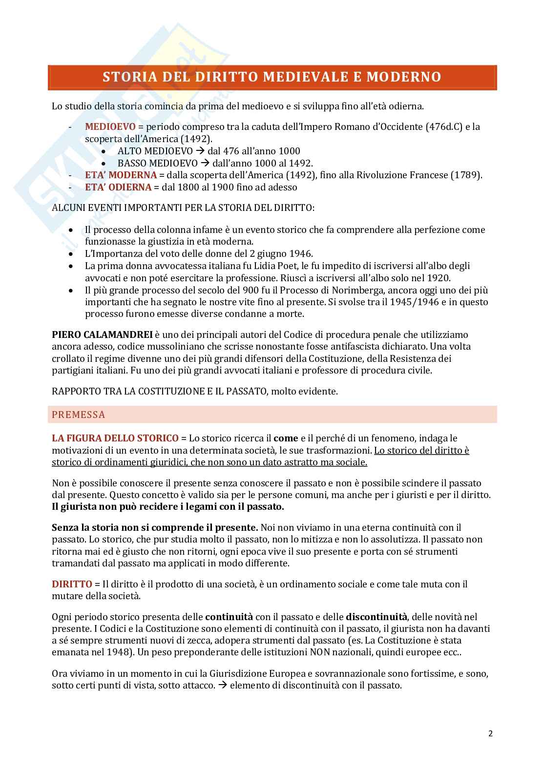 Appunti Storia del diritto medievale e moderno Pag. 2