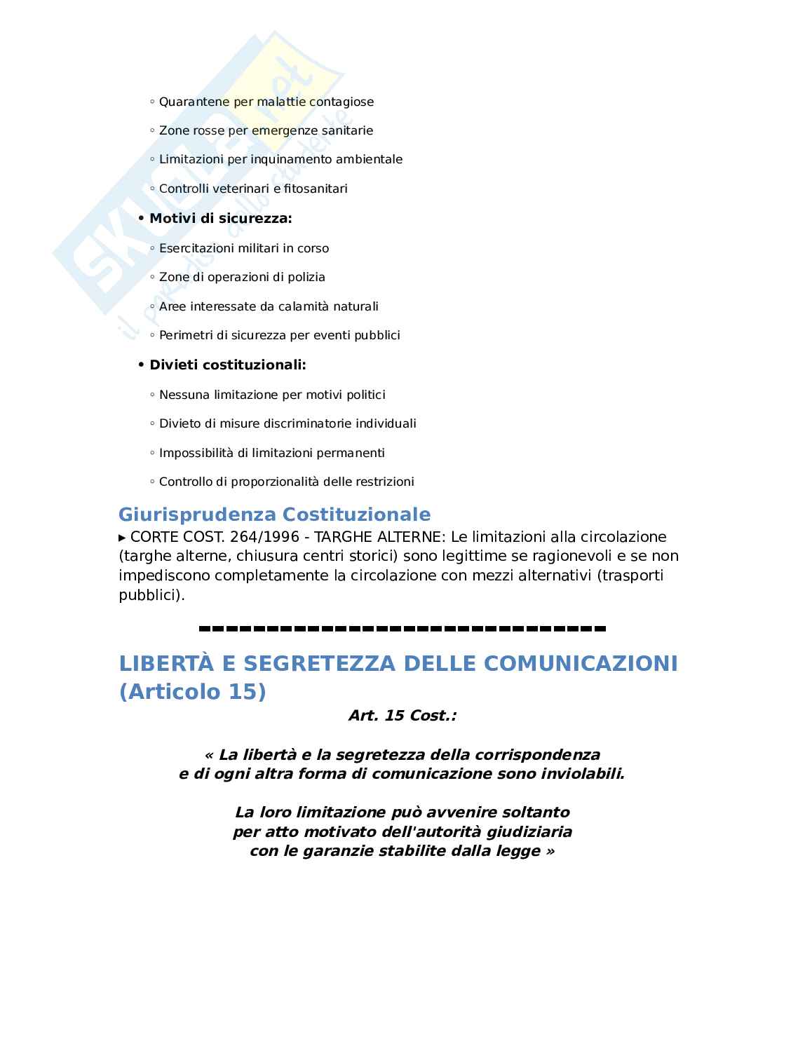 Diritti Costituzionali - Parte speciale Pag. 6