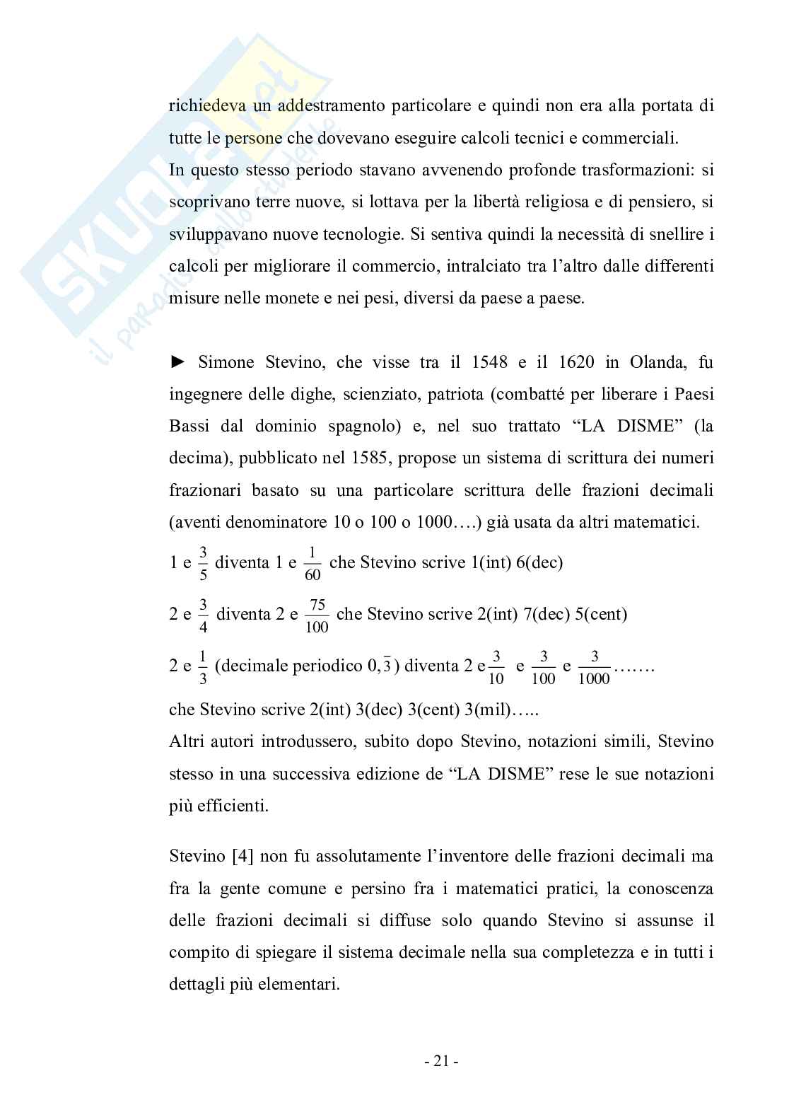 Didattica delle frazioni: analisi e problemi di introduzione Pag. 21