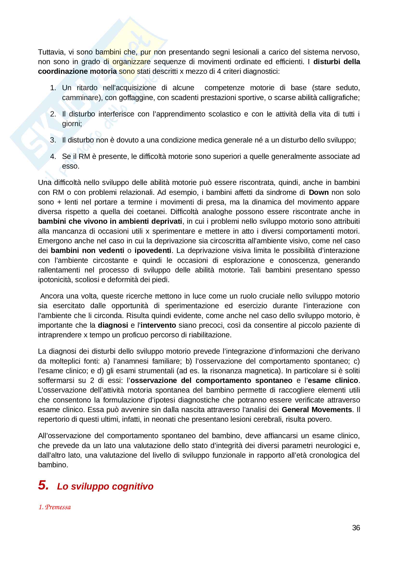 Riassunto esame Psicologia dello sviluppo, prof. Larcan, libro consigliato Manuale di psicologia dello sviluppo, Barone Pag. 36